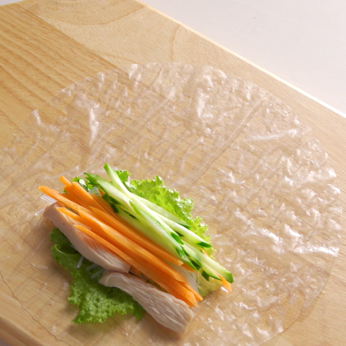 生春巻きの巻き方