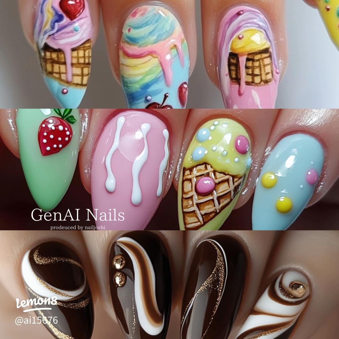 おすすめ順スクエアオフサーティワンアイスクリーム⁡のネイルデザインネイルブック