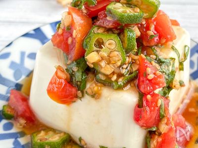 トマト・きゅうり・オクラのサラダ