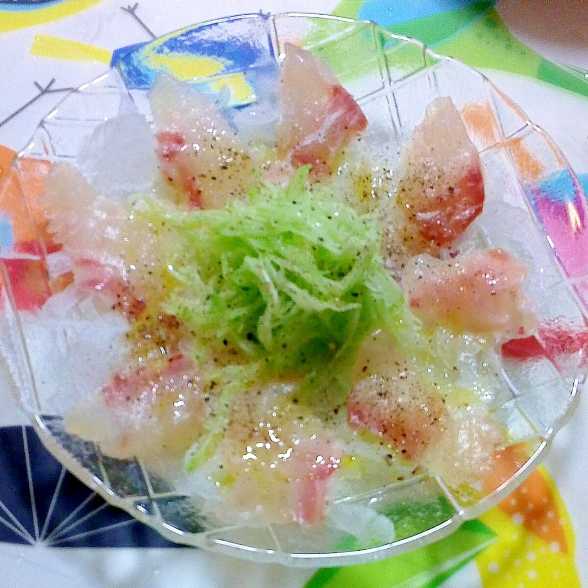 梅風味 白身魚のカルパッチョレシピ集伊藤園 商品情報サイト