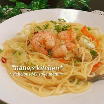 トマトジュース＆ワンパンでできるシーフードパスタ。洗い物が少なくて助かる〜ROOMIE ルーミー