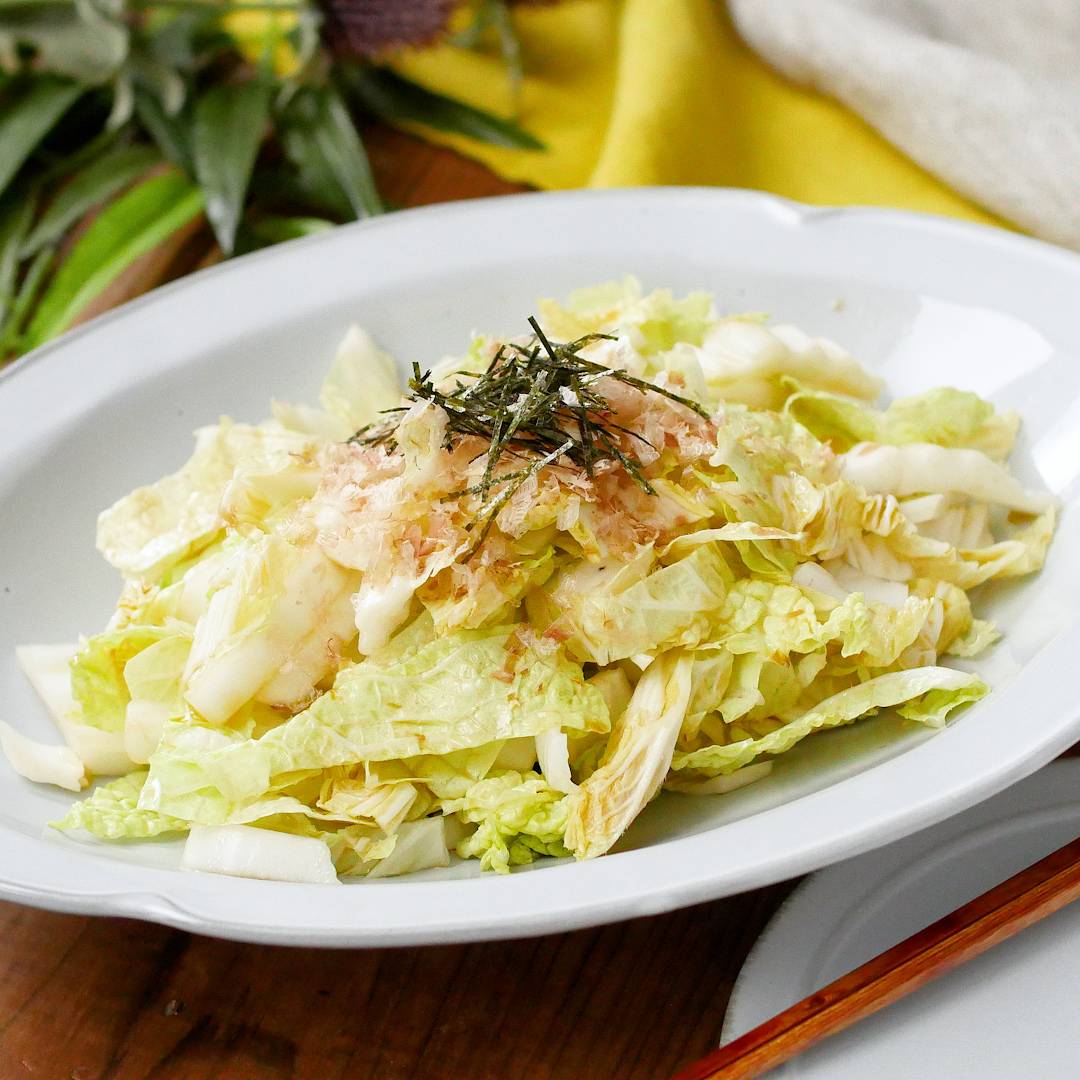 ちょっとしたおつまみに！ 白菜のおかかポン酢和え