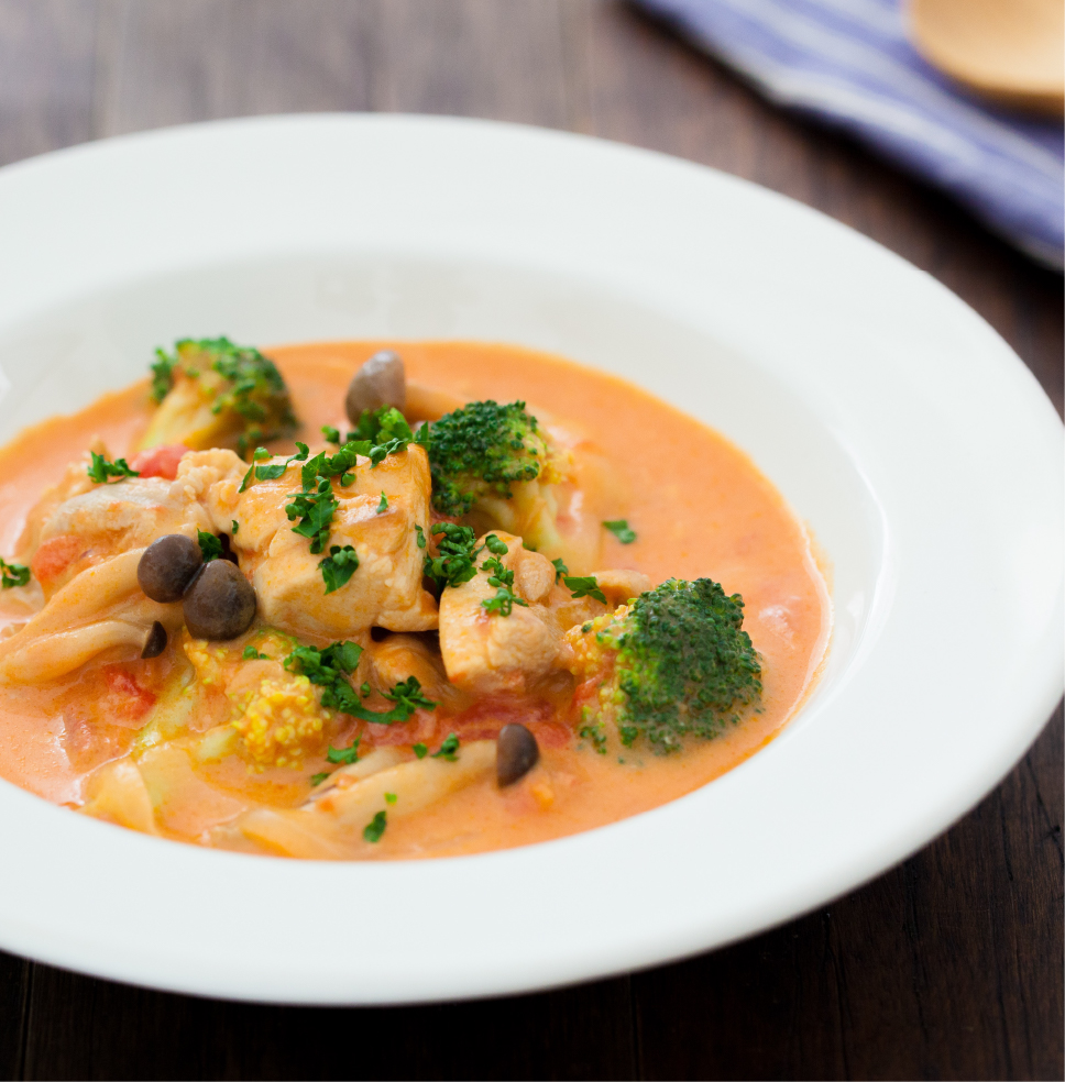 63℃ チキンのトマトクリーム煮