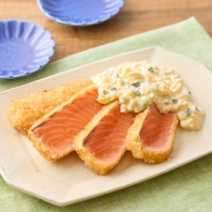 サーモン・アボカド・モッツァレラチーズのカプレーゼ風クラシル