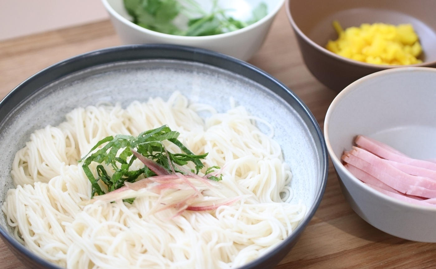 彩りそうめん 具だくさんで栄養バランスUP