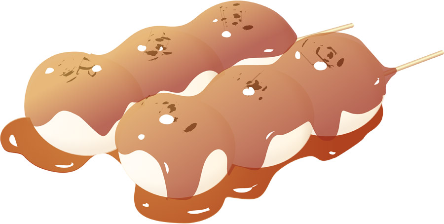 みたらし団子 イラスト : みさとぷりんと イラスト・背景素材