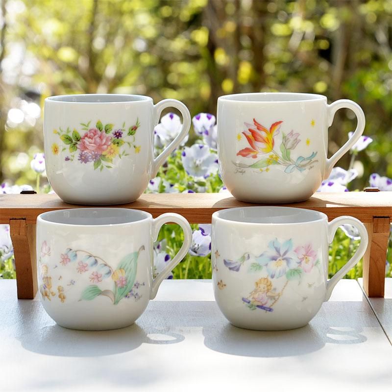 和食器 優花 マグカップ 青 コーヒー 珈琲 紅茶 カフェ おしゃれ 陶器 うつわ おうち 軽井沢 春日井 ギフト S0044705食器専門店 白いごはん器のお店 らいすぼーる