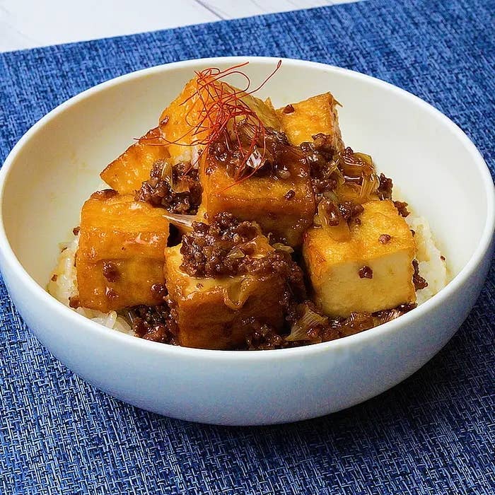 ♡厚揚げde簡単節約♡なすのひき肉あんかけ風♡ 簡単＊時短＊節約＊生姜＊フライパン