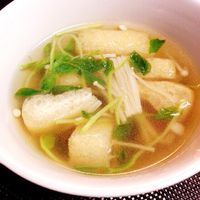 豆苗と卵のスープ