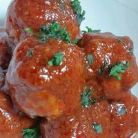 レンジで簡単ケチャップミートボール