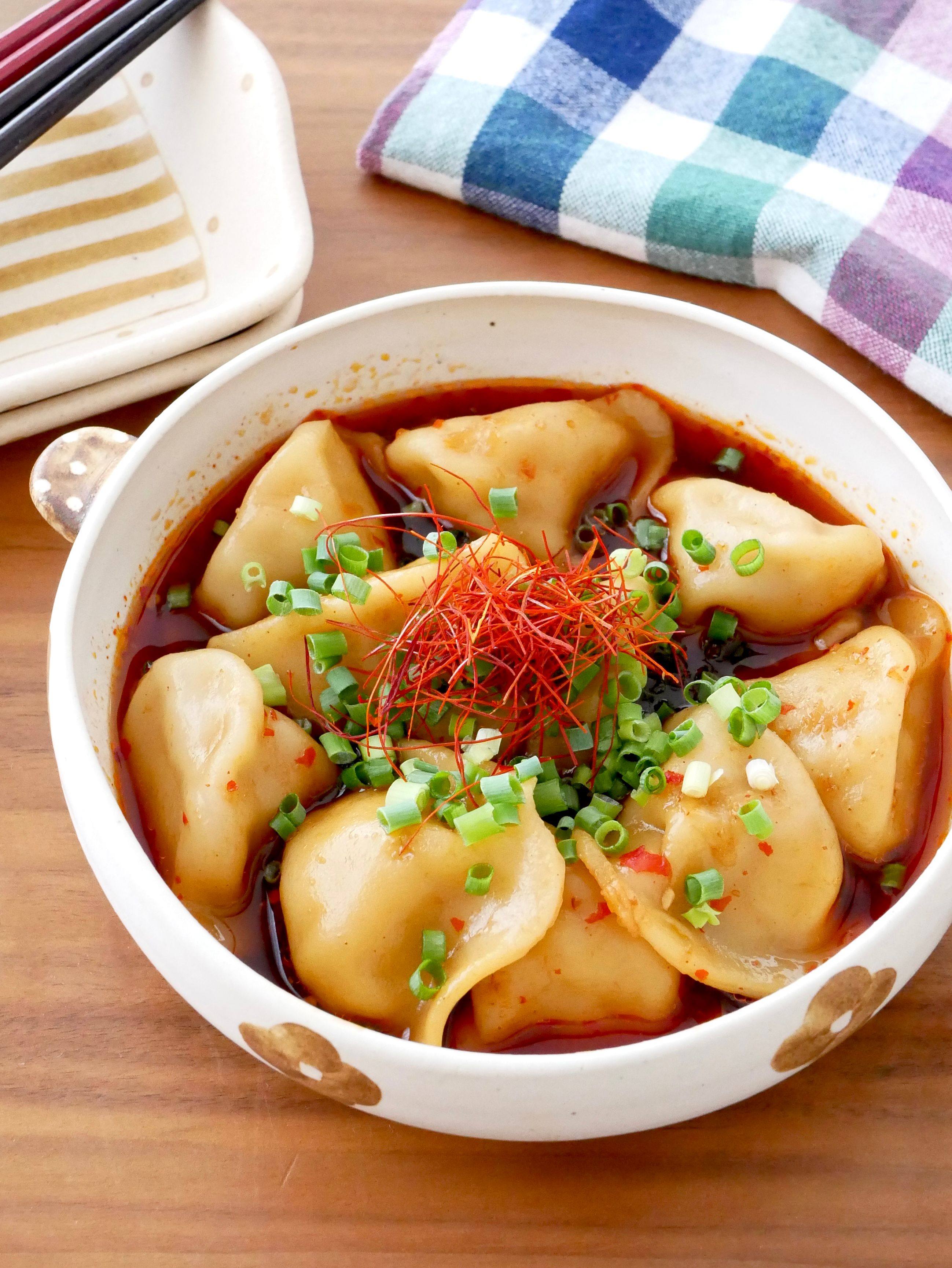 水餃子よだれ鶏のタレかけの簡単レシピ