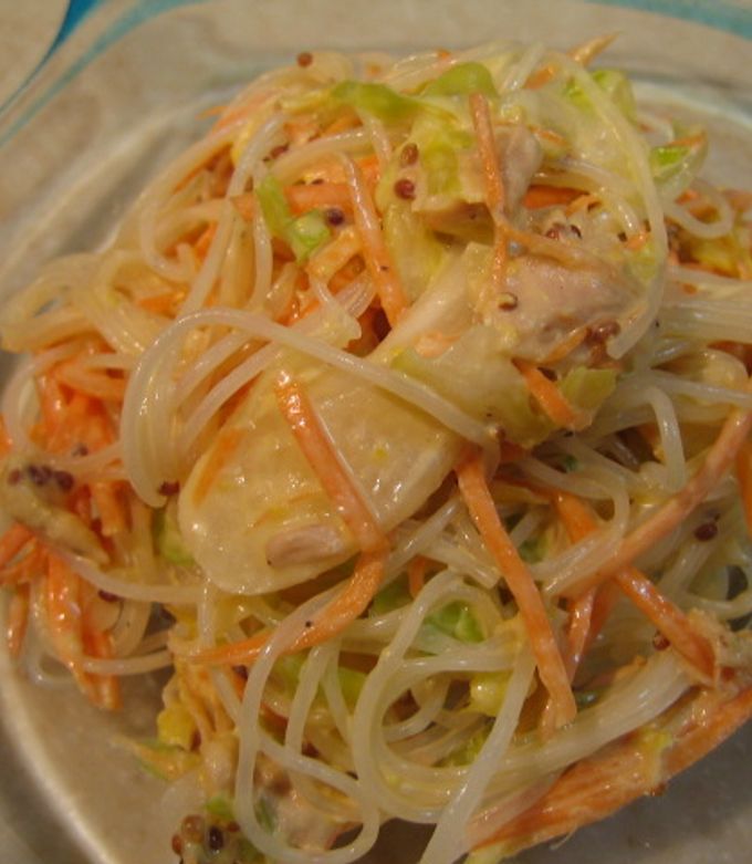 キャベツナレモンのやみつき♡春雨サラダ作り置き 湯かけ