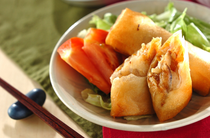 大葉がアクセント☆ささみチーズ春巻