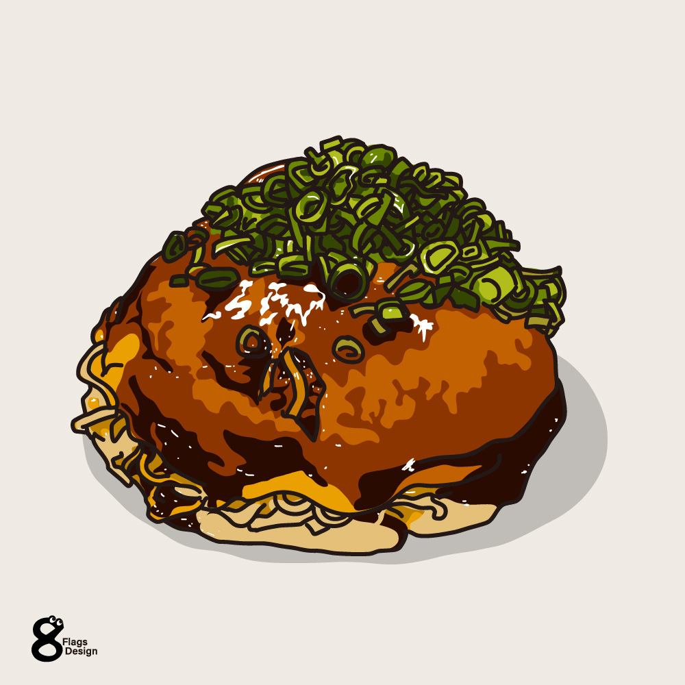 広島風お好み焼きのイラストのイラスト素材90824416- PIXTA