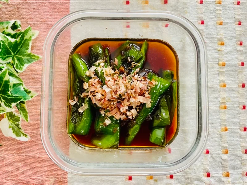 めんつゆで簡単！甘長とうがらしの焼き浸し