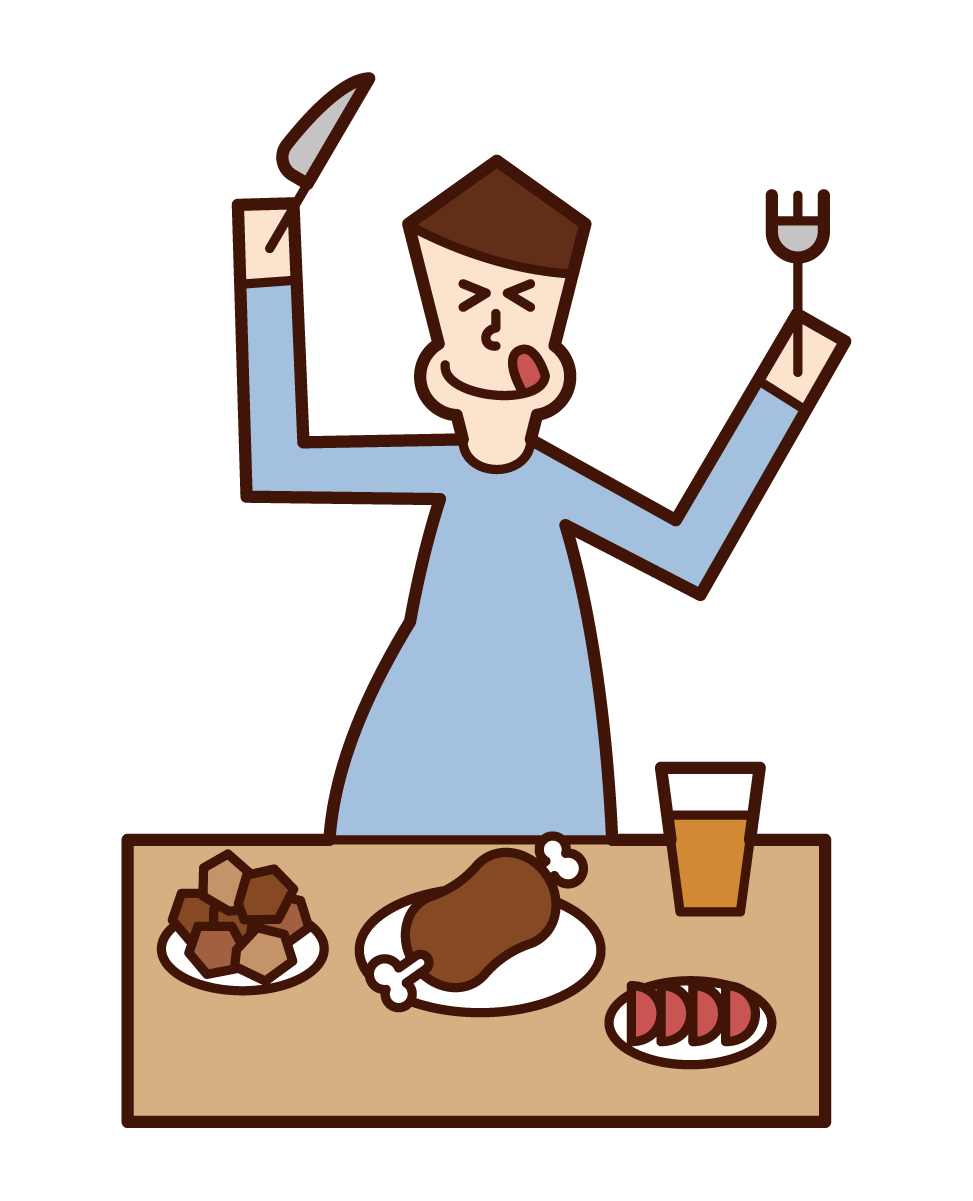 大食い 女性イラスト - No: 1873721無料イラスト・フリー素材なら「イラストAC」
