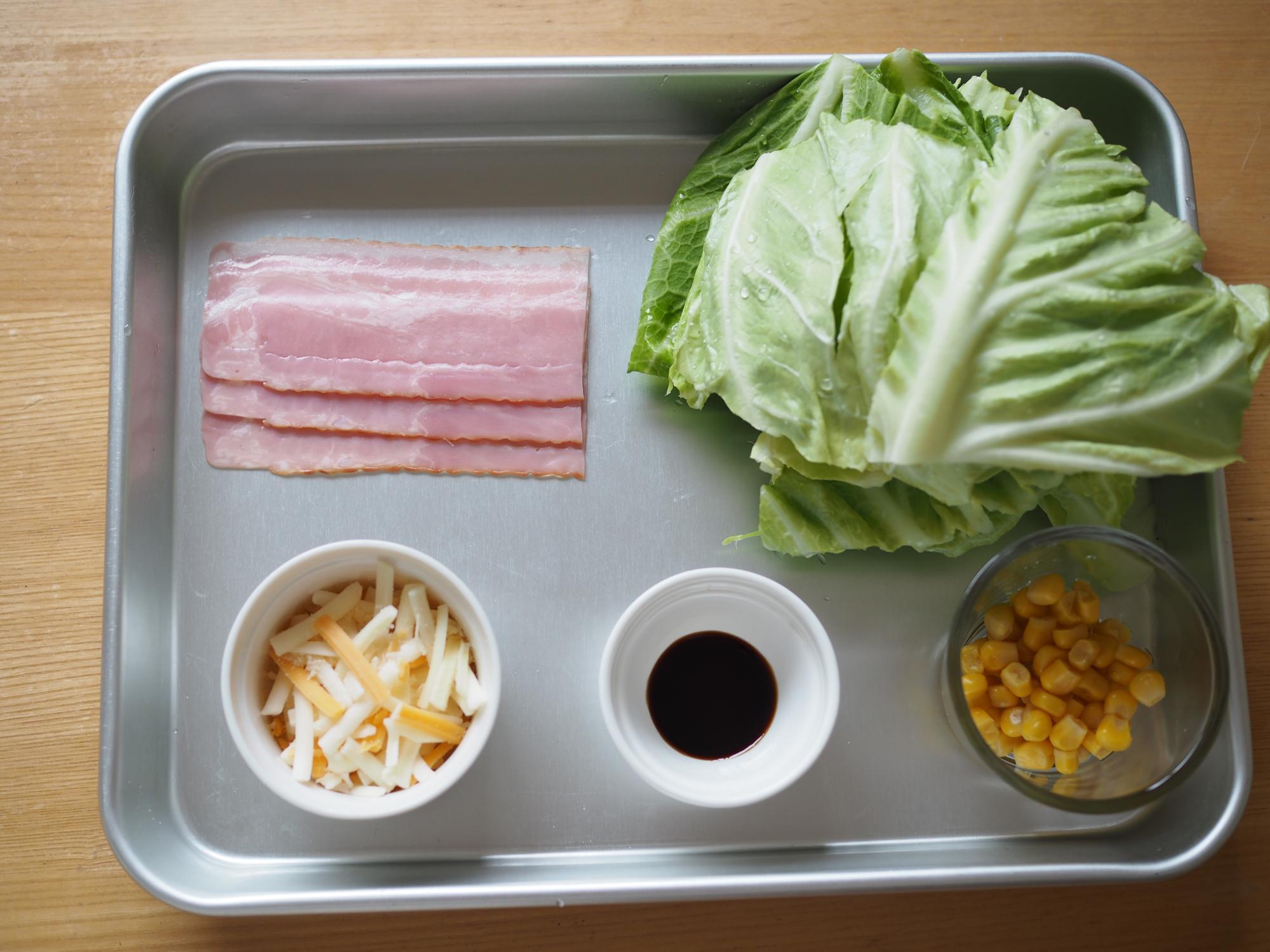 キャベツとコーンの塩ごまナムル