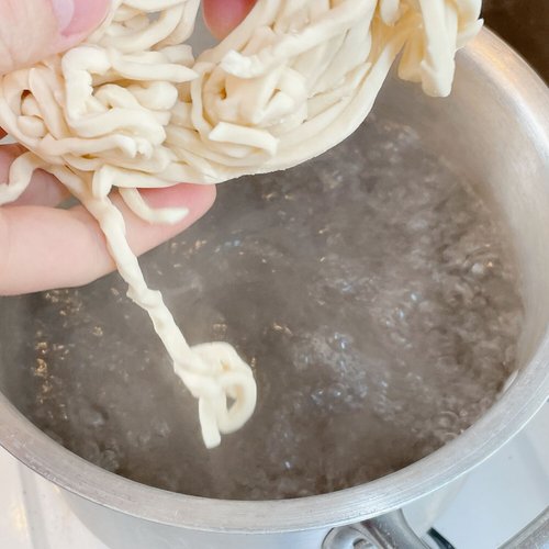 手打ちうどん麺の茹で方