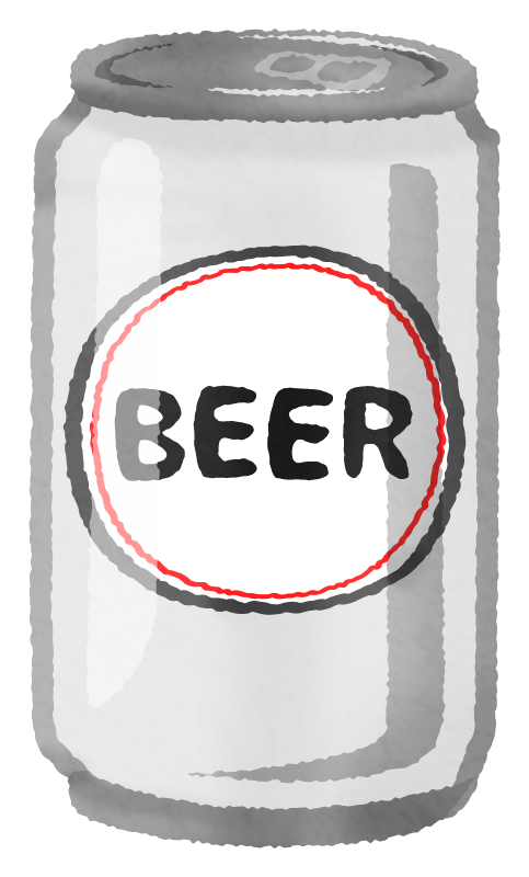 缶ビールのイラスト商用可・フリーイラスト素材ソコスト