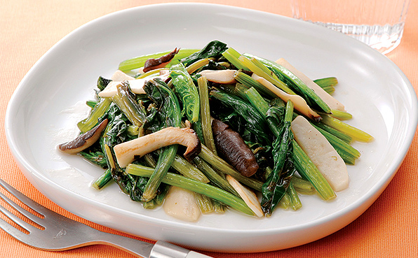 ほうれん草とエリンギのバター炒め 131104 コープクッキング - 生活協同組合コープこうべ