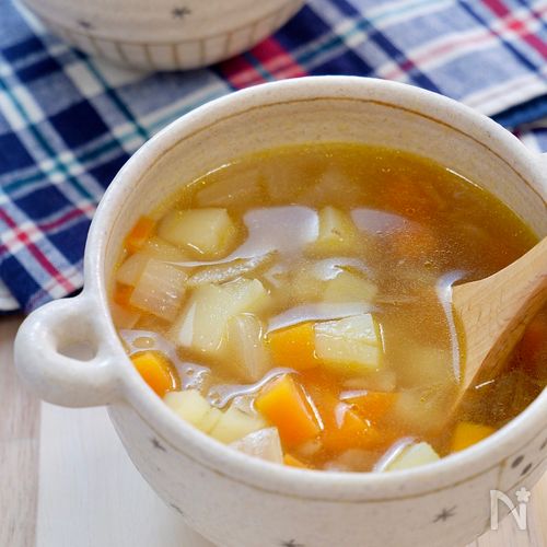 あっさり味♪ じゃがいもとにんじんのミルクスープ