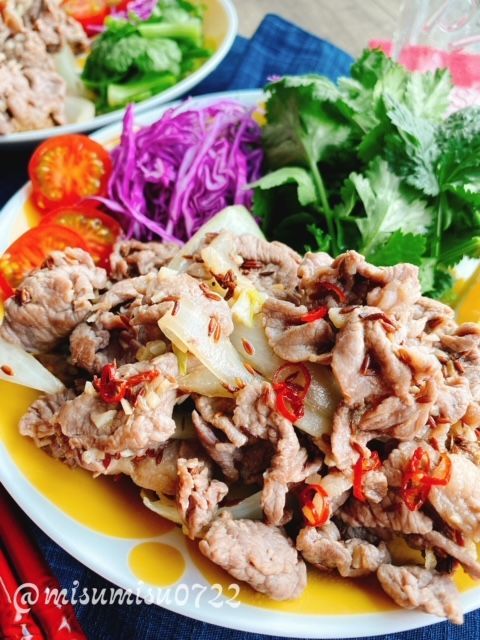 主夫がつくるラムのクミン炒め