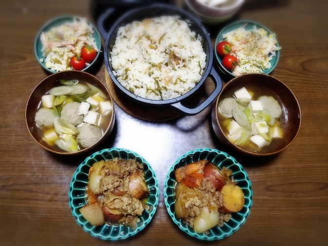 家ごはん 献立ジメジメ暑い日にピッタリ！ 梅干しの炊き込みご飯こぶた食堂*´ 00 ｀*