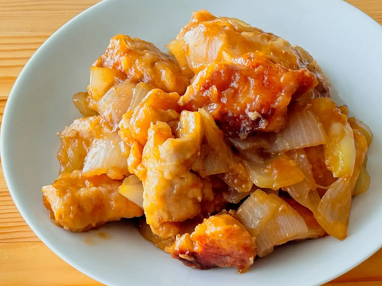 新たまと鶏肉のさっぱり黒酢煮