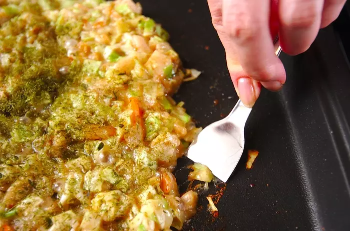 ホットプレートで♡キムチチーズもんじゃ