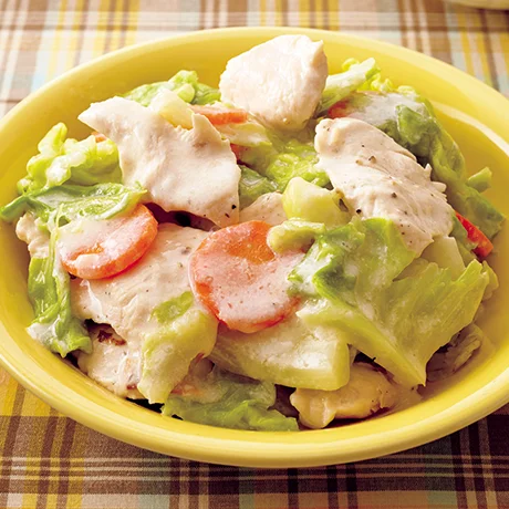 キャベツと鶏肉の糀甘酒クリーム煮