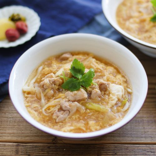 片栗粉なしで作るふんわりかきたまうどん簡単レシピ