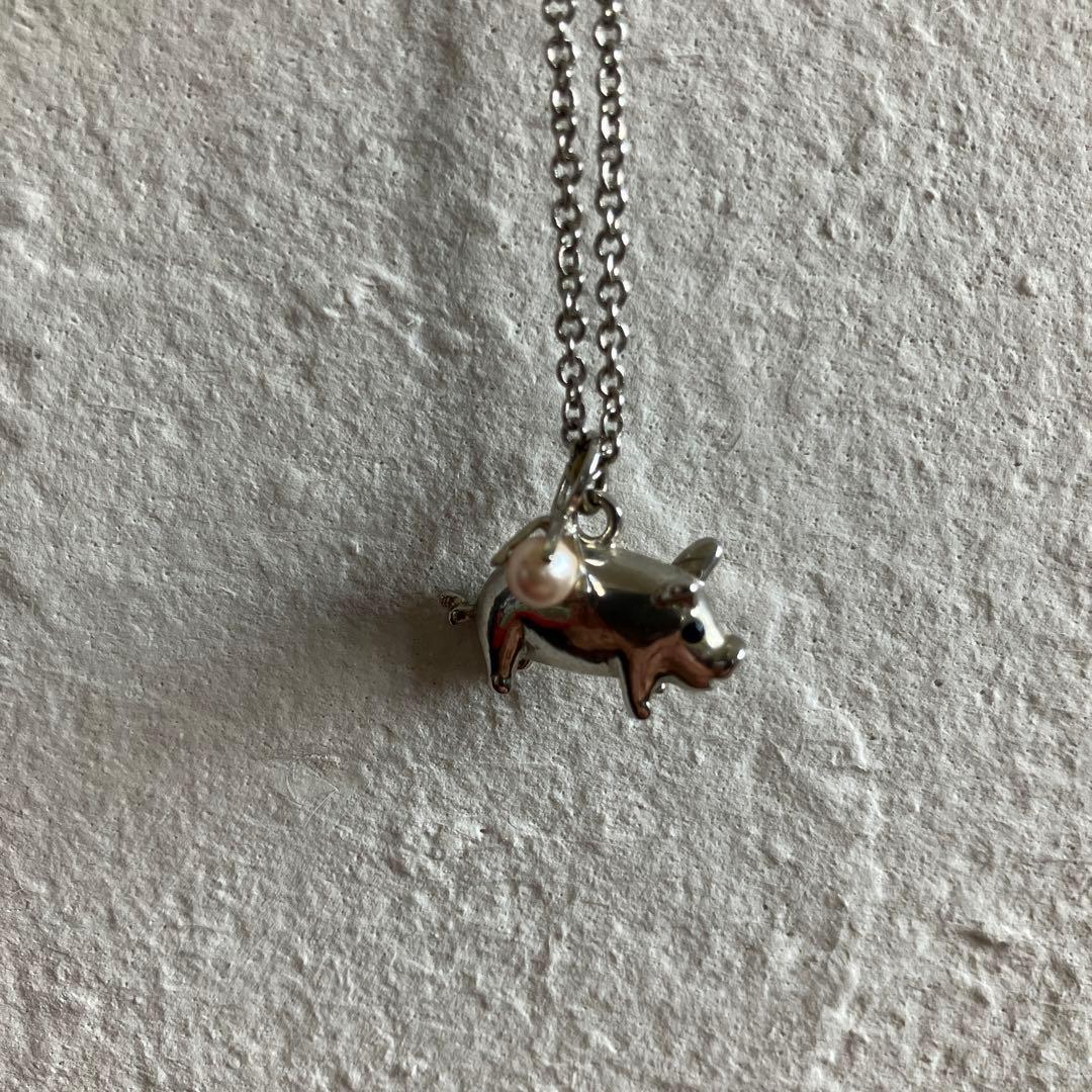 ブタのアクセサリースチャーム ネックレス・ペンダント