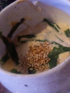 レンジで簡単！！ふわふわ豆腐ニラ玉