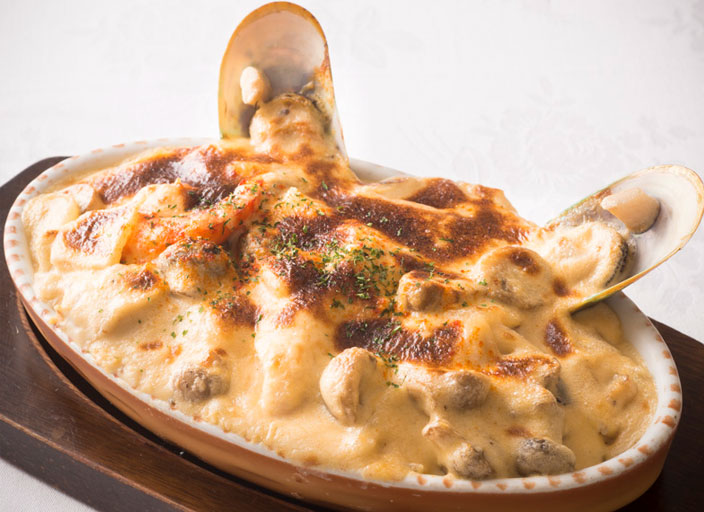 豆乳シーフードドリア