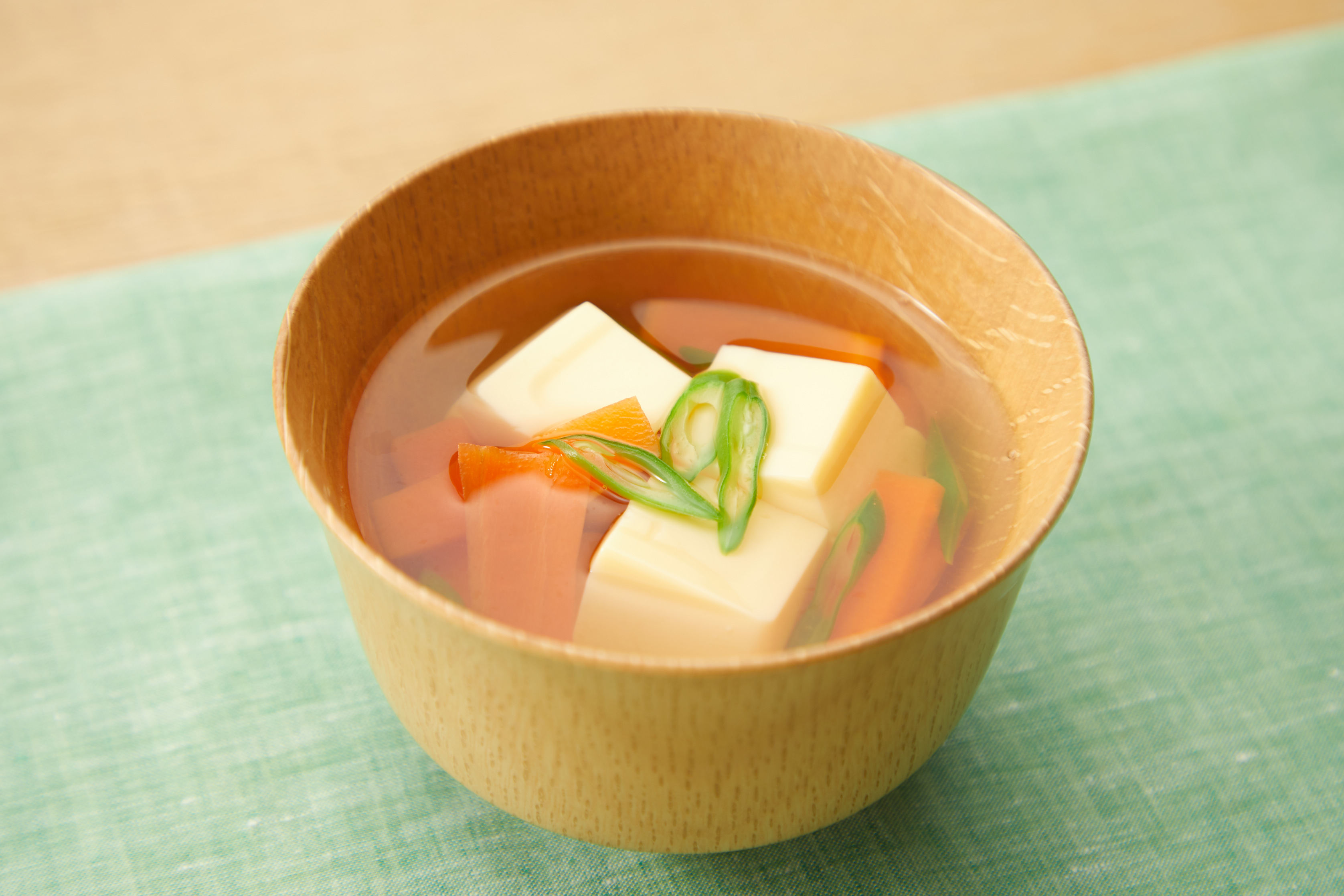 卵豆腐の中華スープ