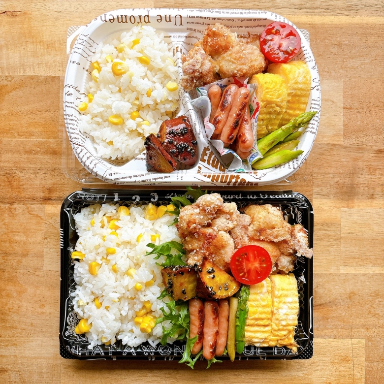 お花見弁当 100均の使い捨て紙の弁当箱でおしゃ可愛いお花見ランチ行事食百花