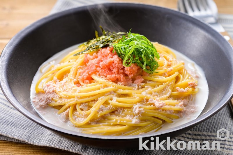 生クリーム、バター不使用☆めんたいクリームパスタ