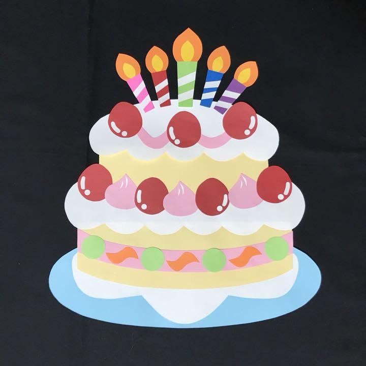 普通の色紙でも簡単仕掛けで可愛くなる！ケーキが開くフォトボード 手作りアルバムアルバムキッチン