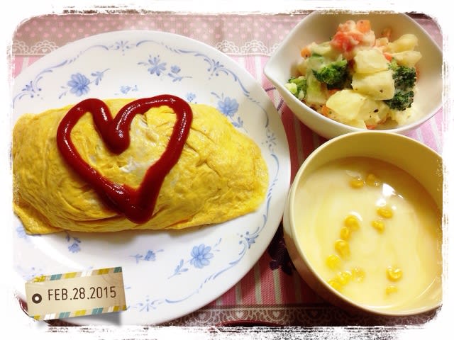 ケチャップライスで定番美味しい！スマイルオムライスワンプレート 献立紹介元気出せよな！！ー簡単オシャレなワンプレートご飯のススメ