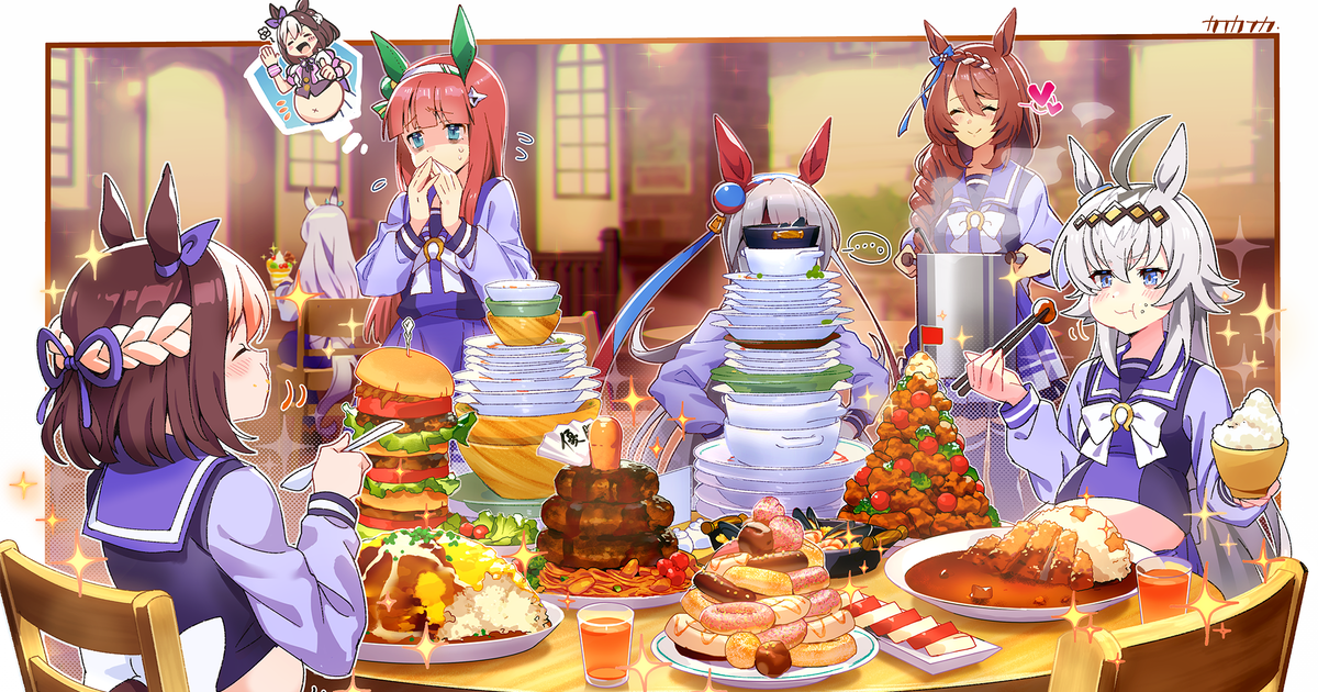 大食い女子 イラスト素材5117998- フォトライブラリ