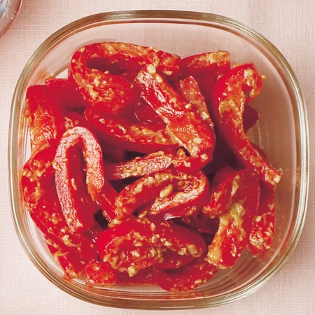 れんこんとにんじんとパプリカのカレー塩昆布きんぴら