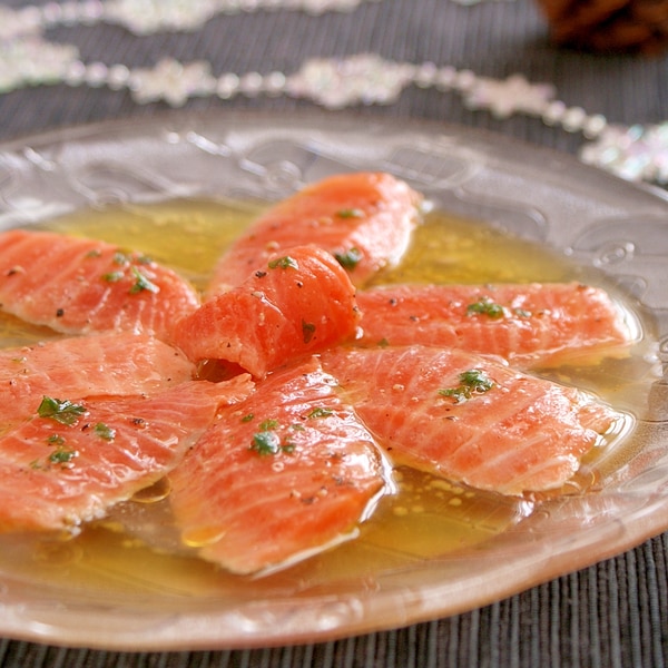 サーモンのレモンマリネ