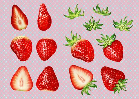 いちごの断面のイラスト素材 - フリーイラスト素材配布サイトIllustATAM