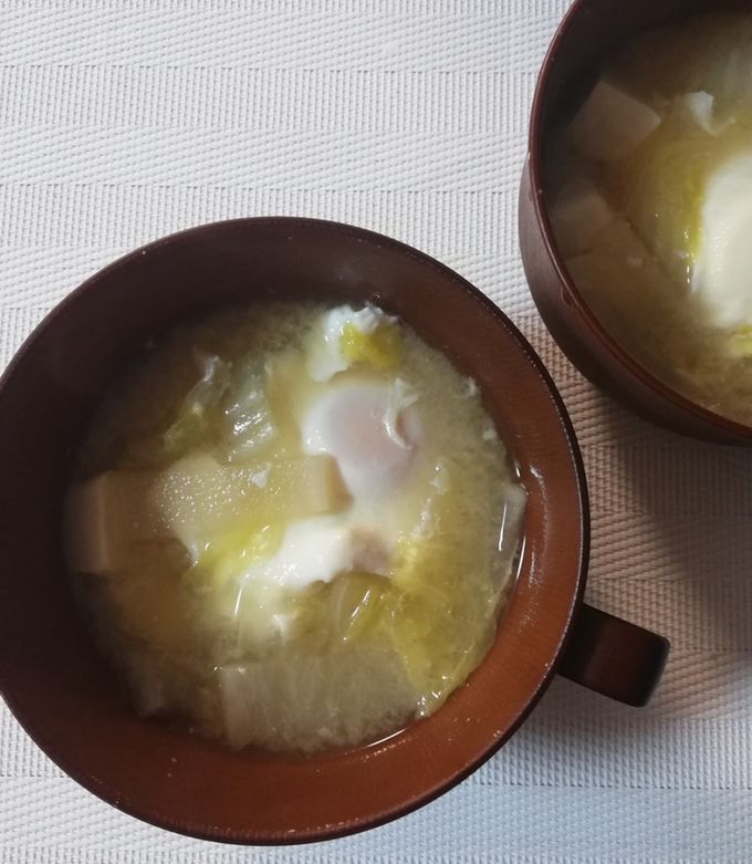 落としたまごの栄養みそ汁おみそならハナマルキ