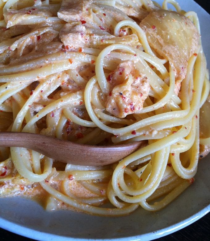 包丁不要！ キムチとツナのクリームパスタ🔥