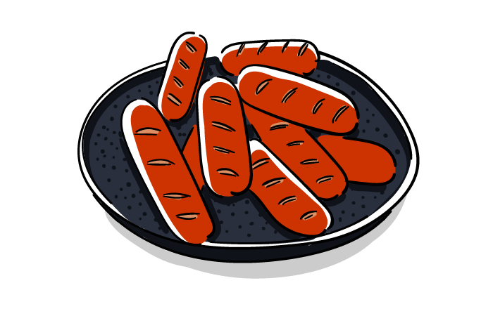 ソーセージ - フリーなイラスト素材集 フリイラくん