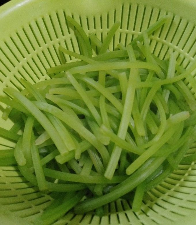 サツマイモの茎の下処理