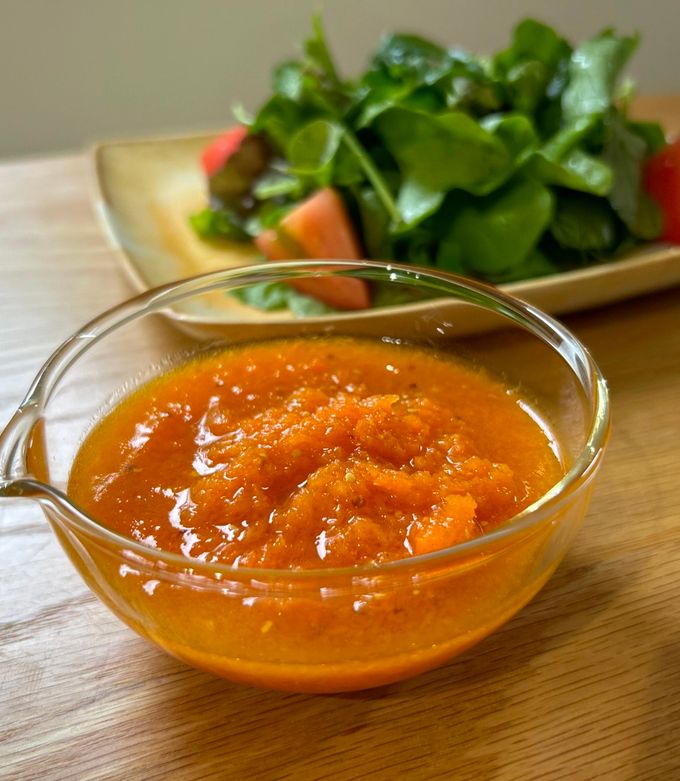 サラダが無限に食べられるおいしさ！ 「簡単☆にんじんドレッシング」今日の作り置きダイエット、フィットネス、ヘルスケアのことならFYTTE-フィッテ