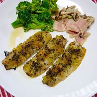 魚焼きグリルで☆白身魚の香草パン粉焼き～