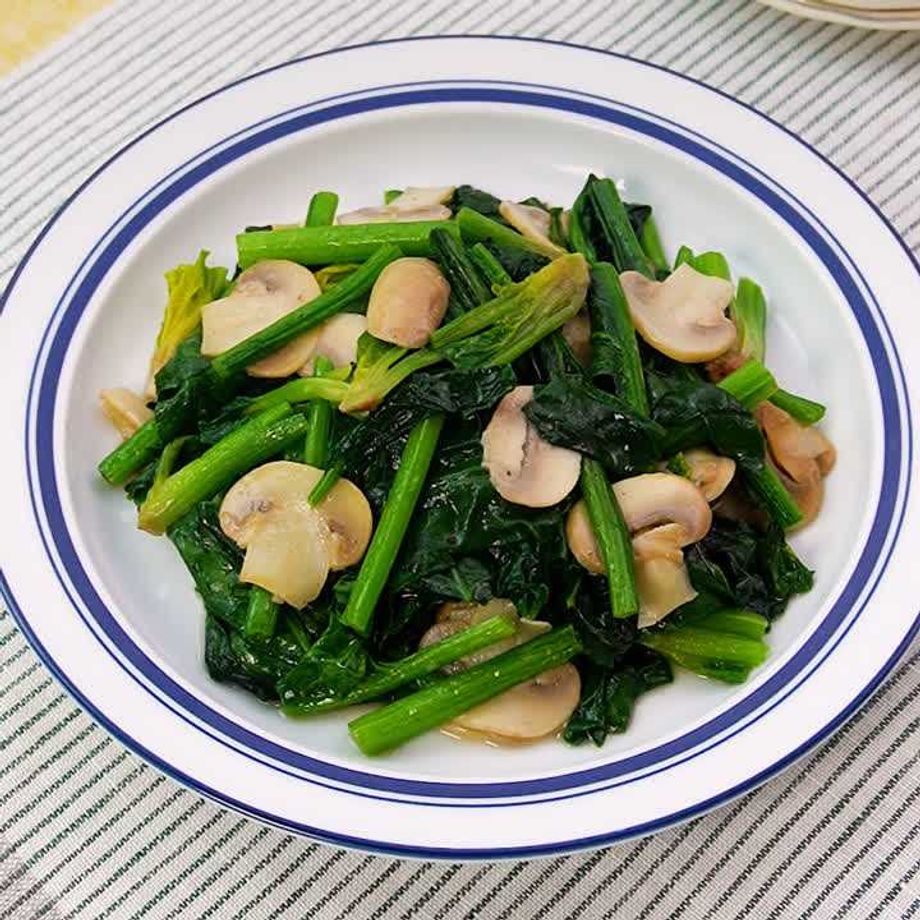 ほうれん草とマッシュルームのツナレモンサラダ